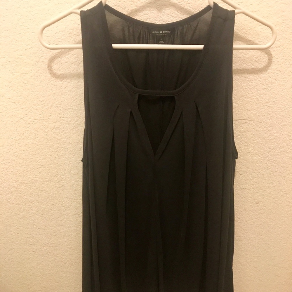 Grey Sleeveless Blouse